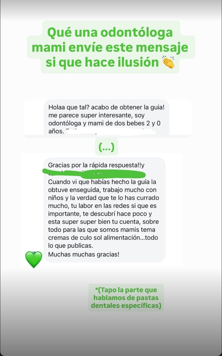 Mensaje de una odontóloga y madre sobre la guía de pastas dentales
