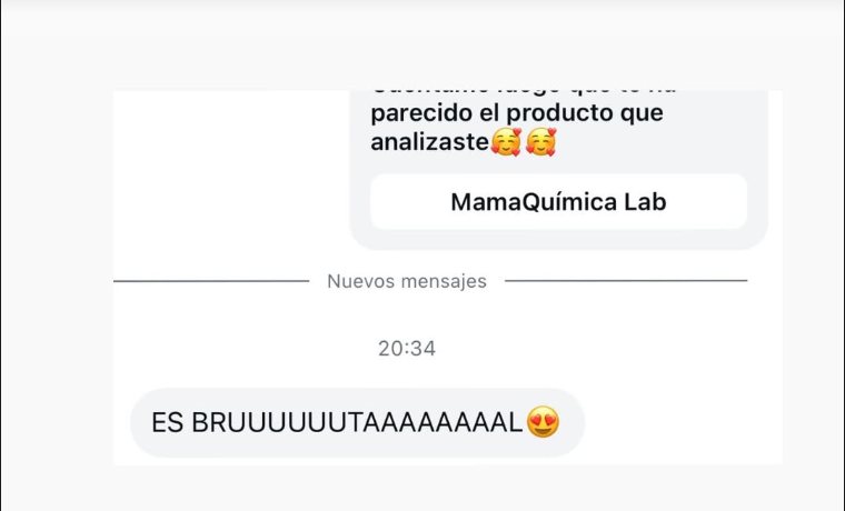 Mensaje de una usuaria del Lab: es brutal